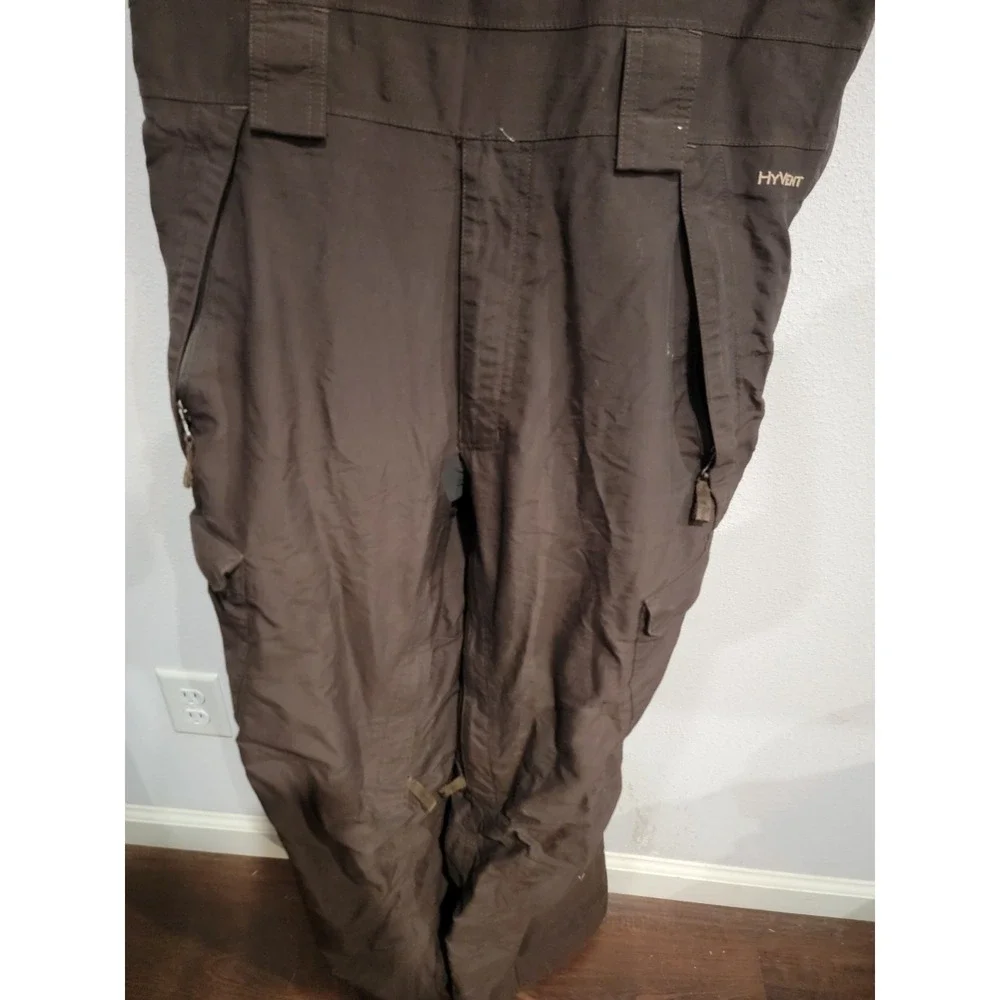 The North Face‎ HyVent Extreme Ski Pants Overalls Bib Brown Size Medium READ
